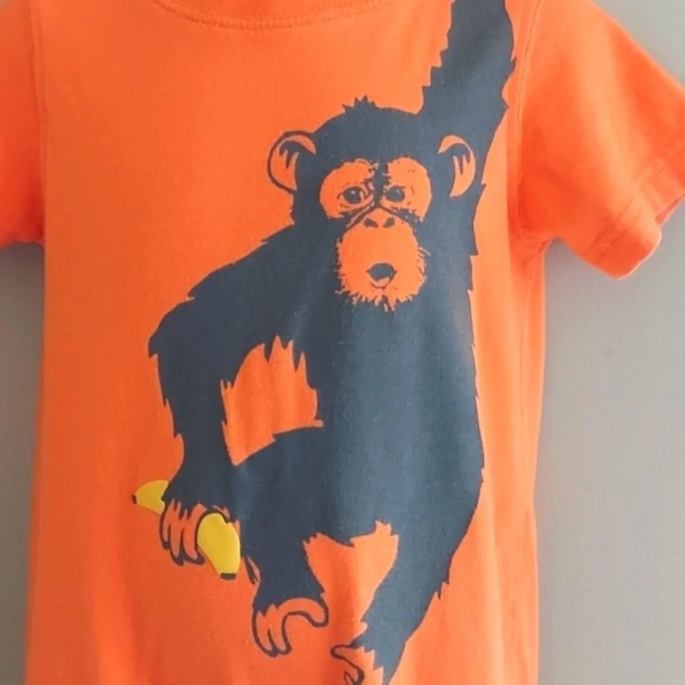 Carter's Set of 2 short sleeves romper, monkey banana cute - size 24 months